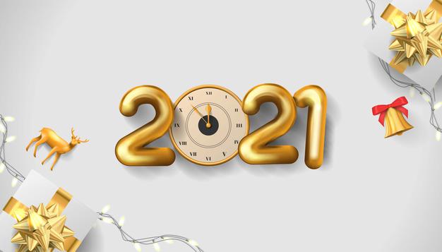2021新年快乐金色数字背景矢量素材